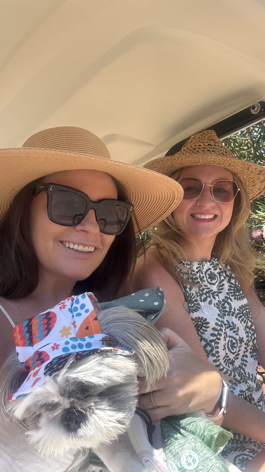 Golf cart hair, don't care