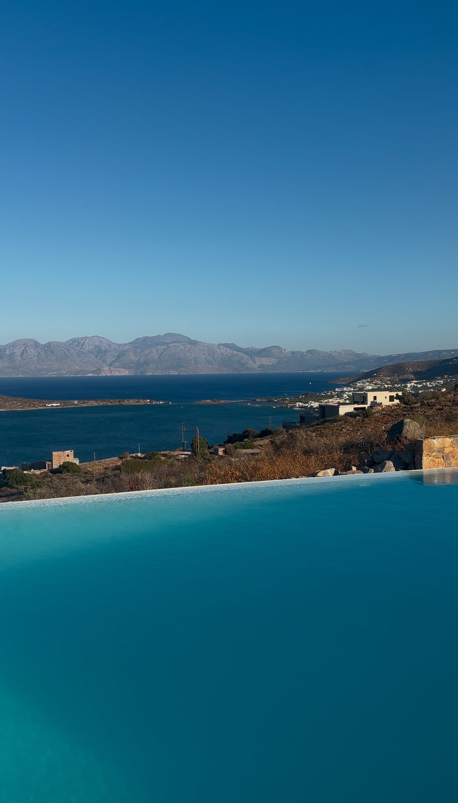 Infinity edge over Mirabello Bay