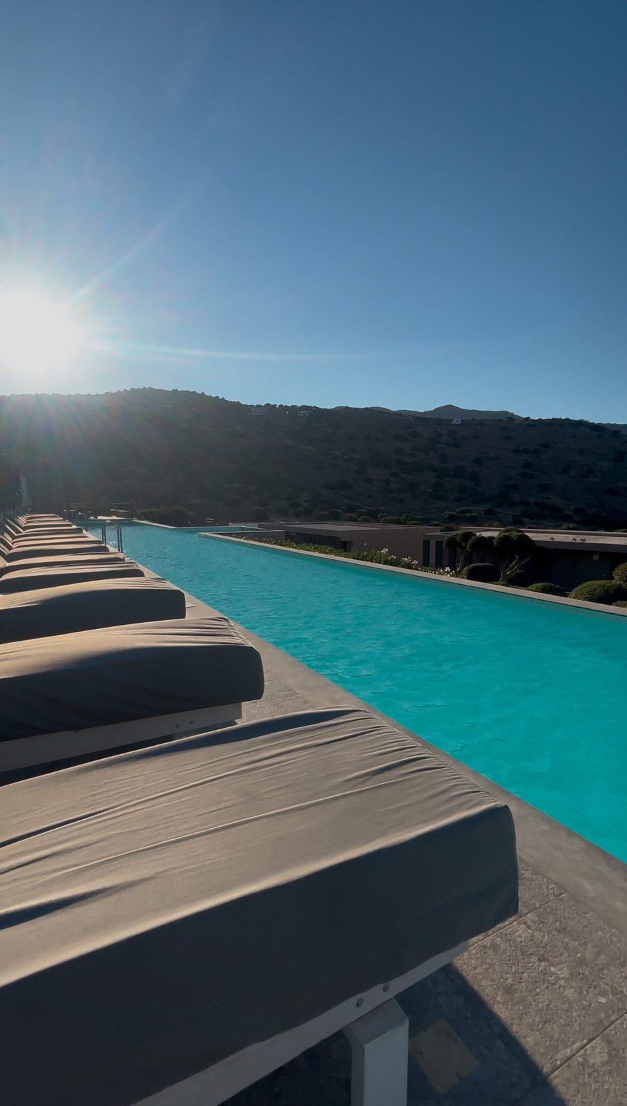 Sunrise at the rooftop pool