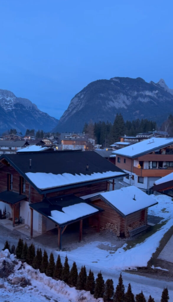 view from Hotel Kristall Seefeld lutasch review dog friendly adults only